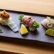 創業以来50年間、たくさんの人に愛されている【すしの美登利】の理念は、日常で楽しめる寿司を提供すること。その考えを引き継ぎながらもさらなる高みを目指している【美登利～昌～】では、季節の味覚に出合えます。