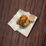 人気の山芋磯部揚げに納豆を練り込みました