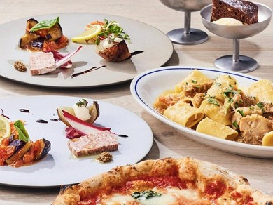 ピッツァとパスタに加えドルチェまで楽しめるセット！