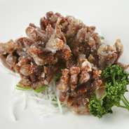 おつまみにピッタリの砂肝をさくっと揚げました