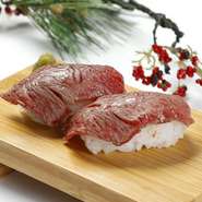 ハラミ肉寿司2貫