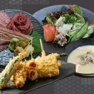 ※水～土曜、通常料金6,500円でのご案内になります。
※2名様より、事前の予約をお願いいたします。
※メニューは仕入状況等により変更となる場合がございます。予めご了承ください。