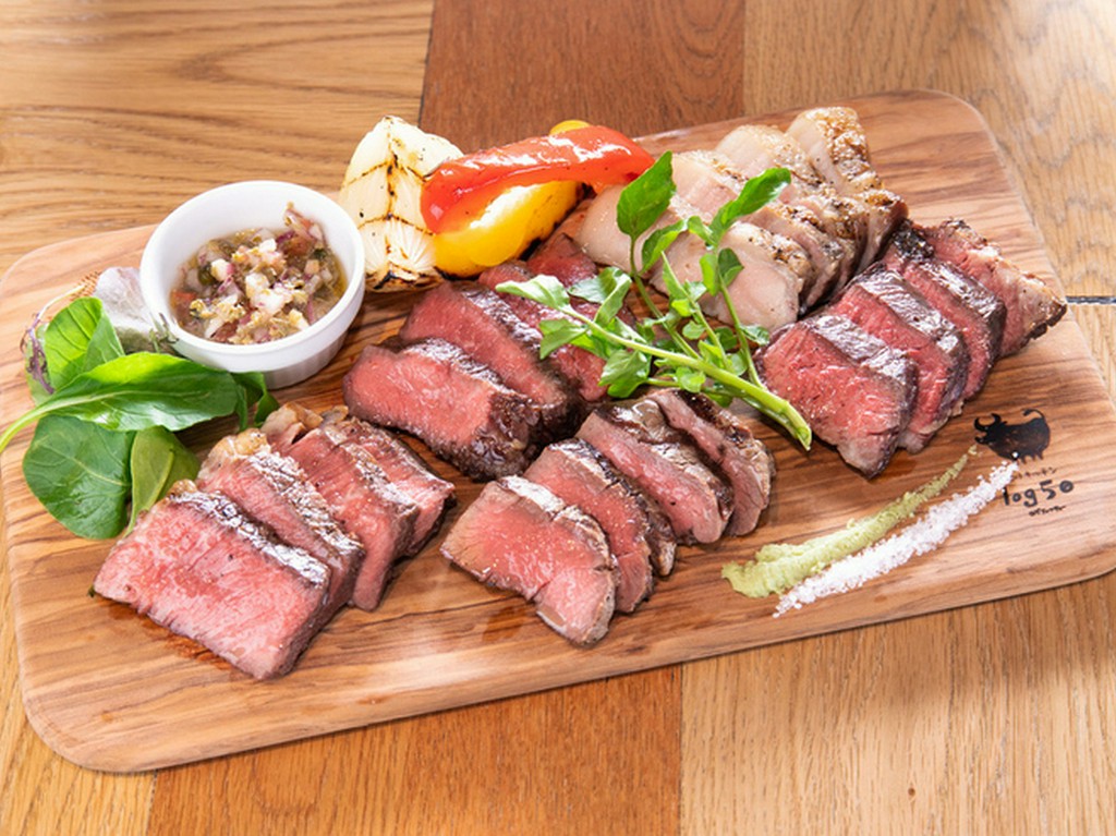 log50名物！1ポンドの肉盛り（450g）