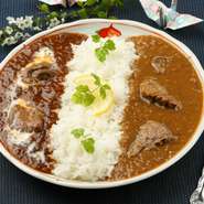 ランチ人気NO.1はチャンピオン黒毛和牛の牛すじカレー＆ビーフシチュー！

