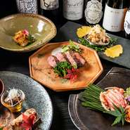 三河湾で水揚げされた季節の鮮魚を中心に、地元の良質な季節の食材を用意。日ごと素材からしっかりと見極め、その日訪れるゲストのためのコースを組み立てます。