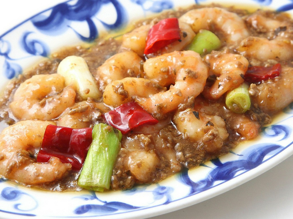 キヌガサ茸と海老の炒め