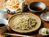 せいろと天ぷら（白海老かき揚げ）