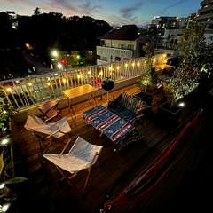 屋上BBQスペース夜