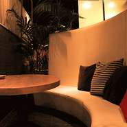 ボックスのシート席はデート利用にもぴったりです。