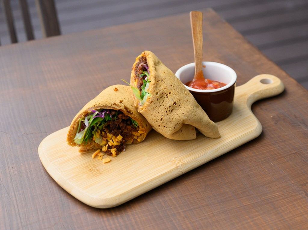 ボリュームたっぷり。甘じょっぱい『タコスポーポー』