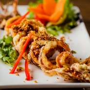 イカのガーリック揚げ