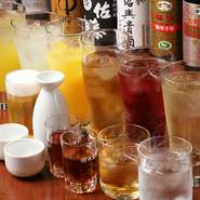 飲み放題ございます。生ビールはもちろん、中国料理の代名詞「紹興酒」も豊富に取り揃えております。