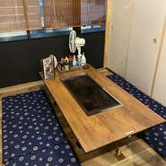 各6名様着席可能なテーブル個室と、座敷の半個室をご用意しています。座敷は3部屋の連結も可能！もちろん全席鉄板完備です。人数等お気軽にお問合せください！