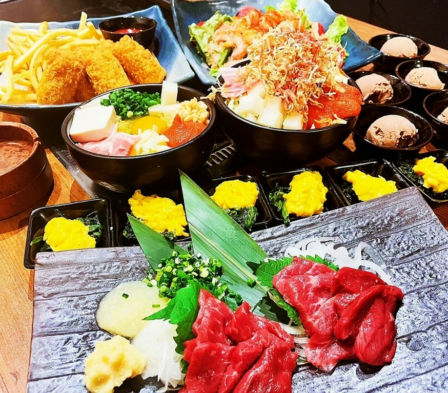 飲み放題2時間付き。手軽に人気のお好み焼き/もんじゃ焼きがお楽しみ頂ける大変リーズナブルなコースです。