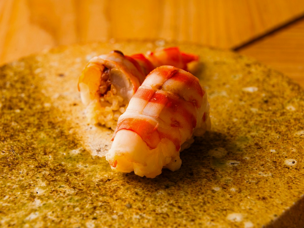 石巻の特大の天然車海老　※時期により提供できない場合あり