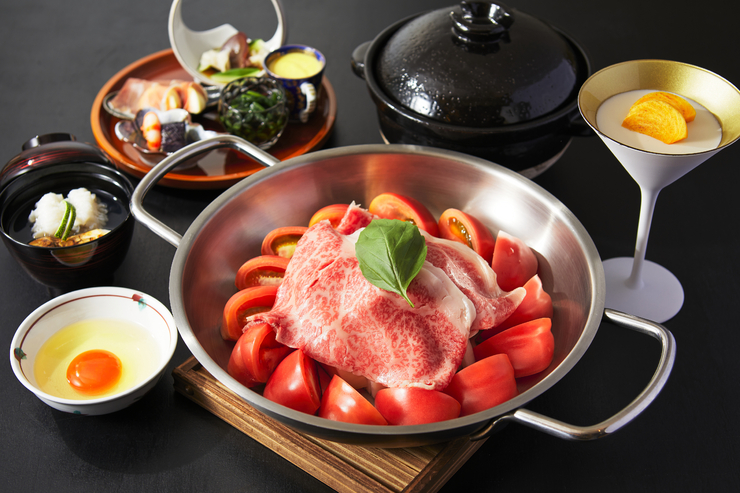 토마토 스키야키 고기 증량 코스