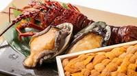 【ラグジュアリーディナー】黒毛和牛サーロインと“伊勢海老”と旬の魚貝の鉄板焼+乾杯スパークリング