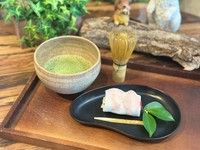 自分で抹茶をたてる体験付き
季節に合わせた手作り和菓子とのセット
和菓子は季節によって変わります。
抹茶のたてかたはスタッフが丁寧に教えるので気軽にお楽しみください。
抹茶は宇治抹茶を使用しています。
