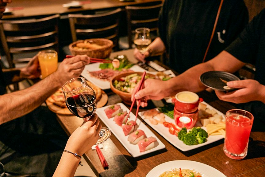 豊富なドリンクを心ゆくまで楽しめる飲み放題!