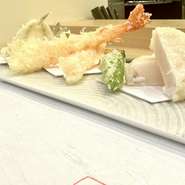 旬な食材と新鮮な寿司ネタの天婦羅