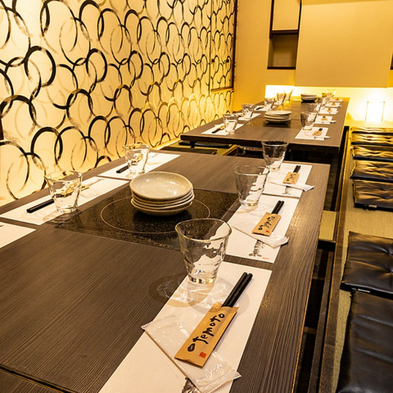 大小様々な個室完備しております