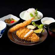 海老＆ロース定食