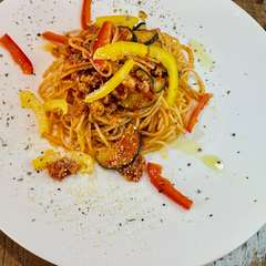 なすのトマトソースパスタ