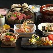 【旬の豪華食材食べ尽くしコース】おまかせコースをベースに旬の超豪華食材を取り入れた特別コース