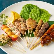 厳選した素材を使用して、一本一本丁寧に焼き上げる看板メニューです。素材の味を引き立てるのは、まろやかな味わいの瀬戸のほんじおと毎日継ぎ足す自家製だれ。“お任せ”でオーダーするのがオススメです。