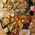 メインのお肉と季節のグリル野菜をふんだんに盛り付けた豪華なファーマーズプレートに飲み放題付コースです