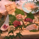 部位ごとに違う食感や味わいを楽しめる『刺身盛り合わせ』