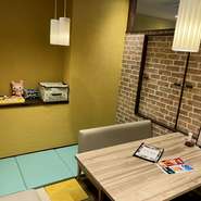 毎日たくさんのご予約をいただいている、キッズスペース付きの半個室！部屋の中にキッズスペースがあるので、安心してお料理を楽しめます♪お子様もハッピー♪