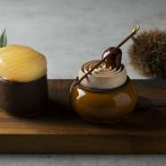 季節に応じて変わる旬。そのため、フルーツにも季節感を盛り込んでいます。流行りも取り入れ、一年を通じて飽きない工夫が凝らされています。
※画像は一例です。内容は季節ごとに変わります。