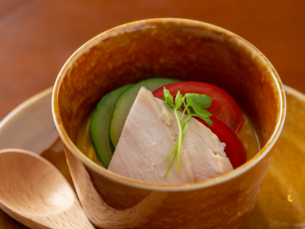 ビタミンカラーとスパイスの香りが食欲をそそる『カボチャの冷製カッペリーニ』