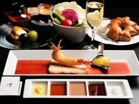 おまかせコース☆超新鮮な活〆車海老付き・A5ランク和牛フィレなどこだわりの食材を使用した季節の串