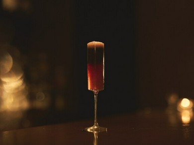 フレッシュブルーベリーのカクテル