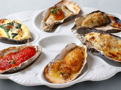 焼き牡蠣全種盛り合わせ