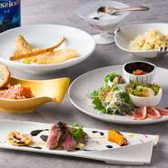 ヌーベルシノワを満喫したい方にオススメのディナーコース。大衆的な大皿中華ではなく、一人一皿ずつこだわりの逸品を提供してくれます。味・彩り・演出まで、創意工夫を凝らした料理を大切な人と堪能できます。