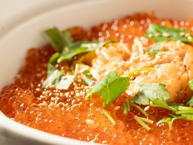 鮭といくらの親子土鍋ご飯