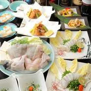 新鮮なふぐ料理を気軽に楽しんで欲しいと言う思いから、可能な限り価格を抑えるよう工夫をされています。ふぐのお刺身『てっさ』だけでなく、唐揚げや焼きふぐなど、一度味わったらそのおいしさに虜になるはず。
