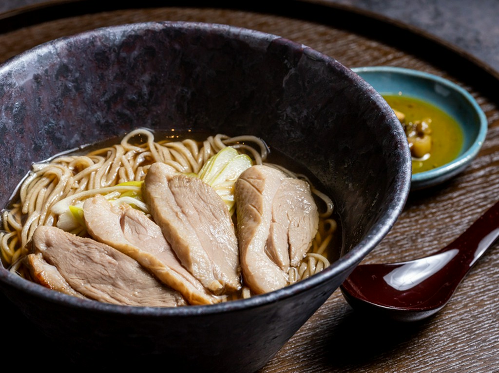 香味酢橘のお蕎麦