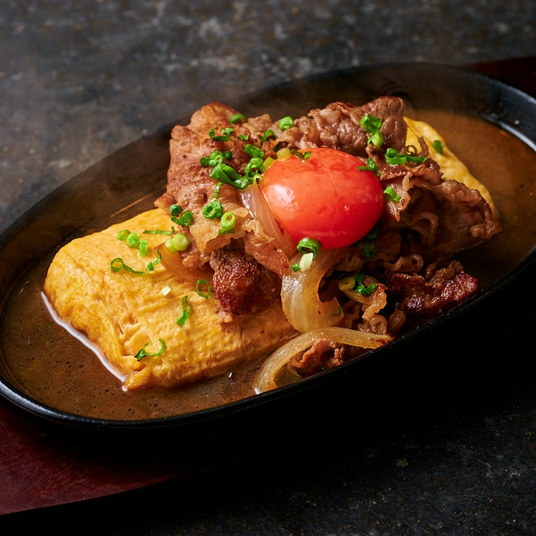 牛すきだし巻き玉子