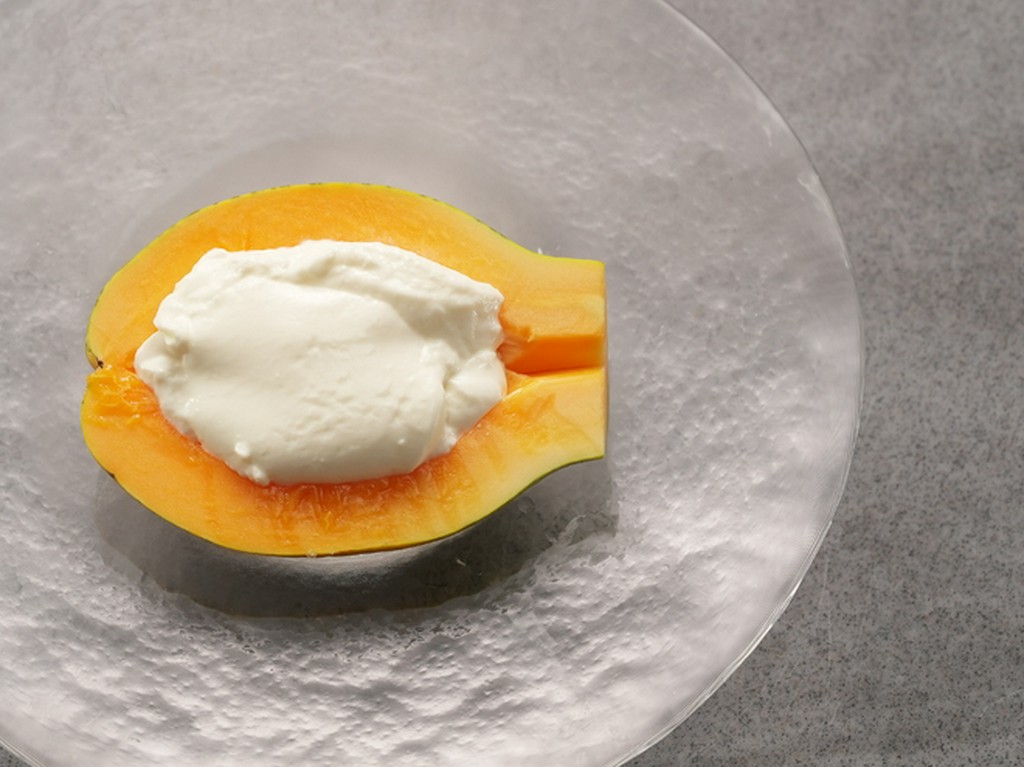 絶妙なハーモニー『完熟パパイヤと杏仁豆腐』