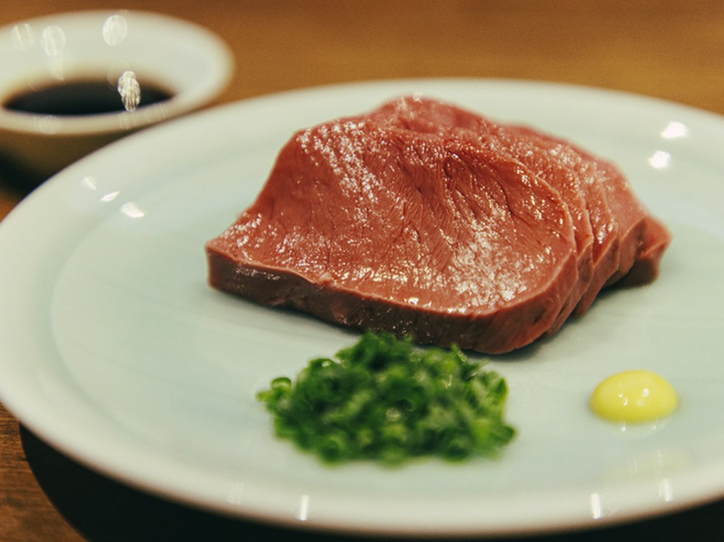 ハツ刺し　たまり醤油