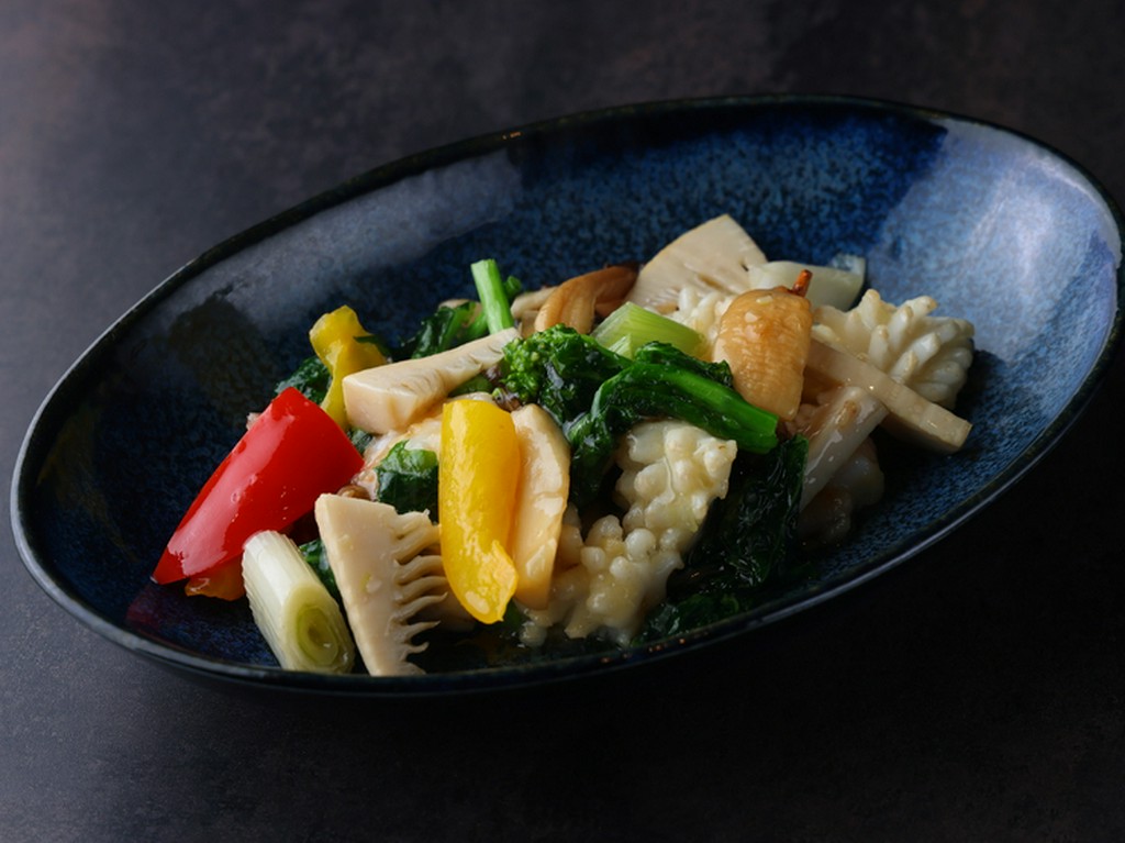 エビ、イカの塩炒め