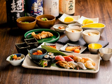 コース仕立てのお寿司をメインとしています