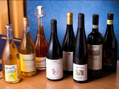 有機栽培のブドウから作られるオーガニックワインがずらり