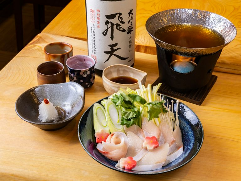 四季折々の旬の鮮魚を自慢のだしで味わう『ぶりしゃぶ』