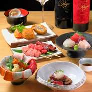 肉と魚SecondClassTokyoでは新鮮な魚介とお肉を贅沢に使用したコースをご用意しております。素材の良さを最大限生かし心を込めておつくりしたお料理はどれも絶品です！大切な人との時間や女子会にもご利用ください。
