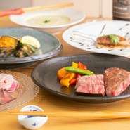 贅沢がぎゅっと詰まった『活アワビとランプステーキコース』